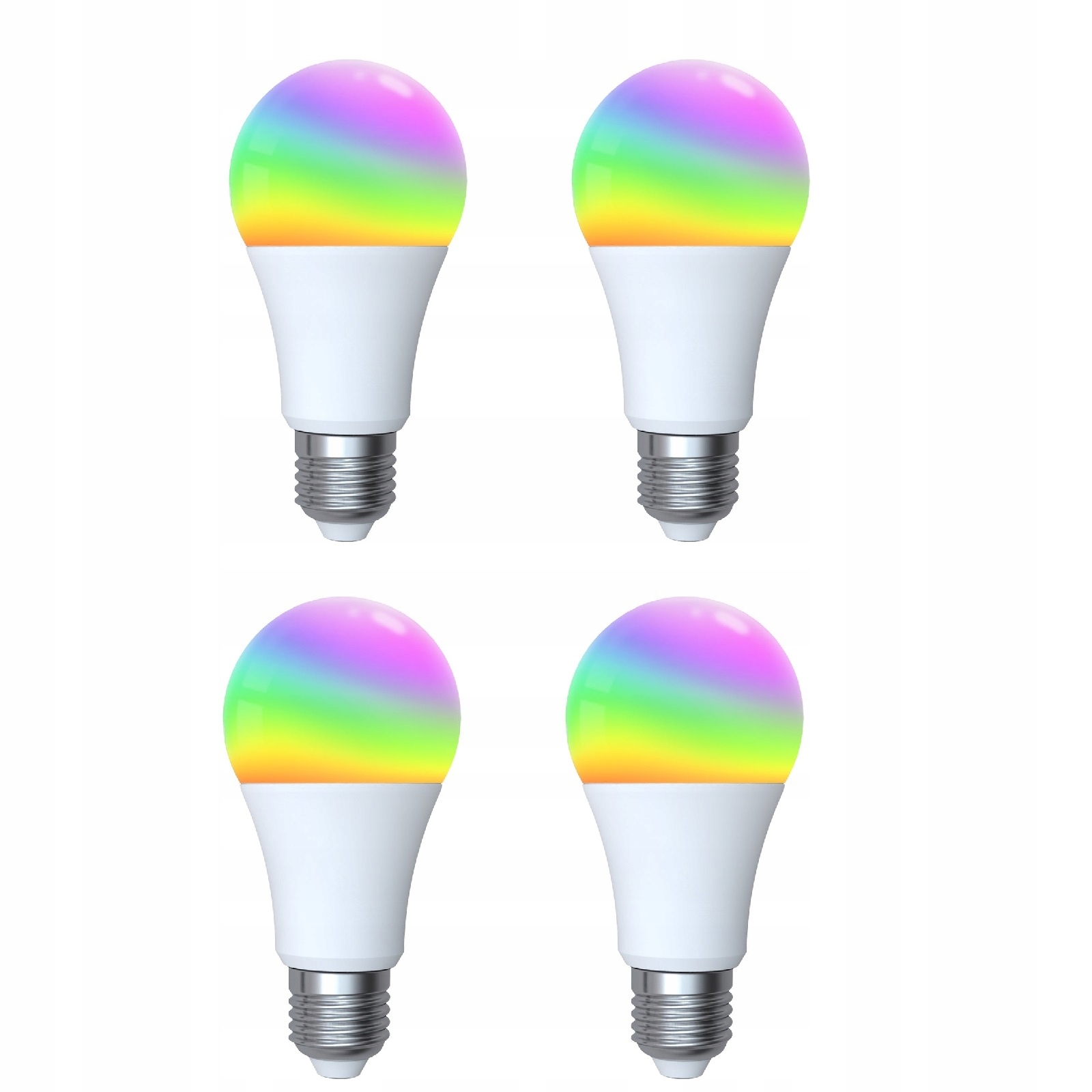 4x ZigBee Tuya Led žárovka Energeticky úsporná E27 Možnost stmívání Rgb