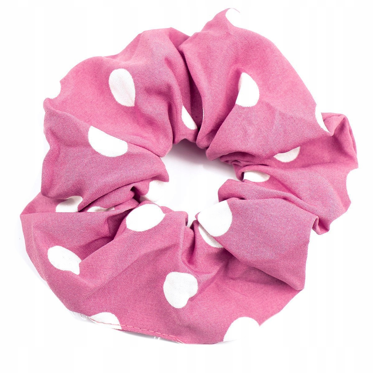 

Gumka do włosów frotka Scrunchies kropki Różowa
