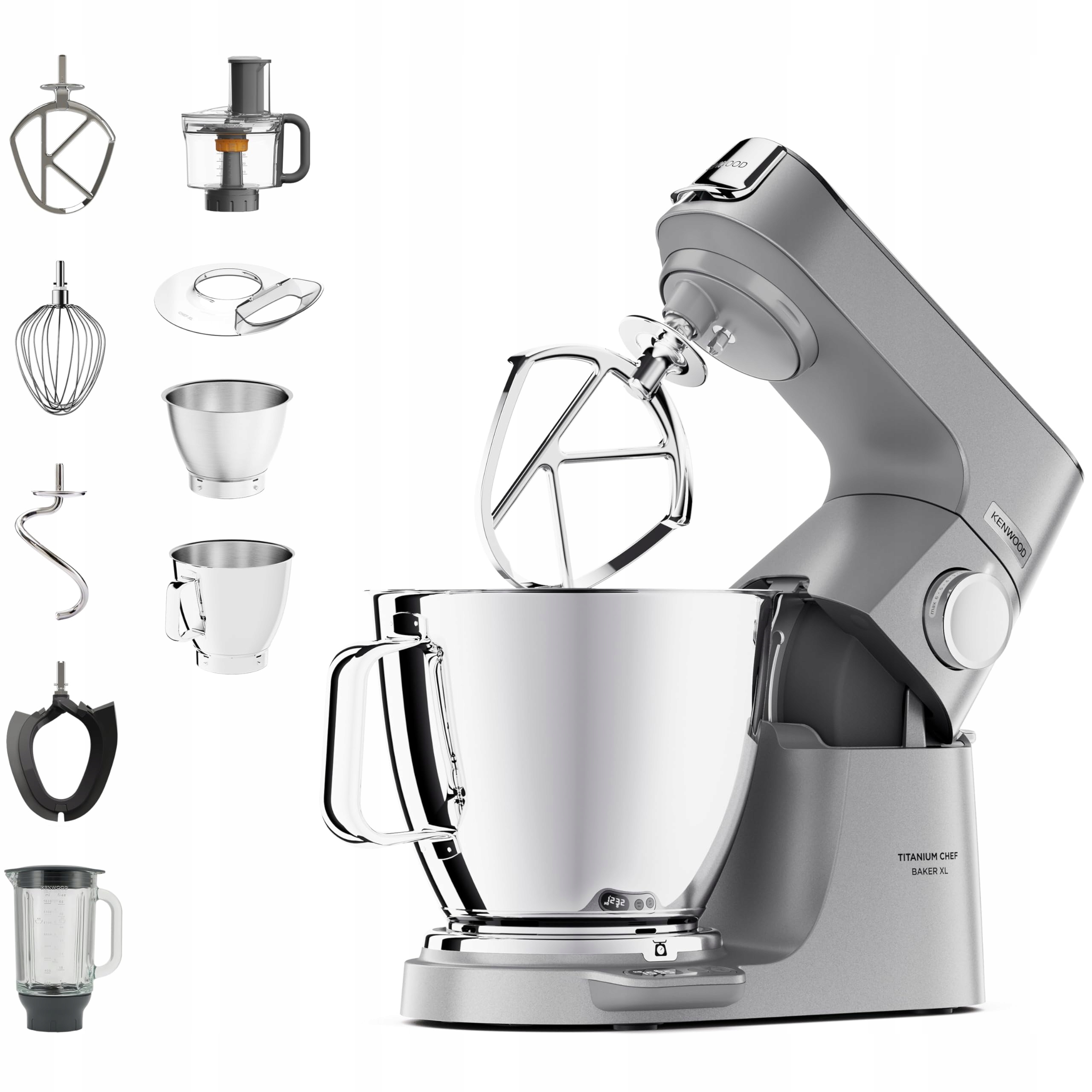 Kenwood Titanium Chef Baker XL, kuchyňský robot, 1200 W, stříbrný