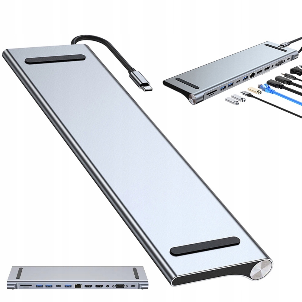 Hub Adaptér Rozbočovač Usb-c 12V1 Hdmi 4K Usb 3 Sd Macbook Pro Air