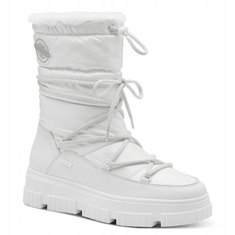 S.oliver Zimní Sněhule Bílé Lakované S Kožíškem 38 6AB