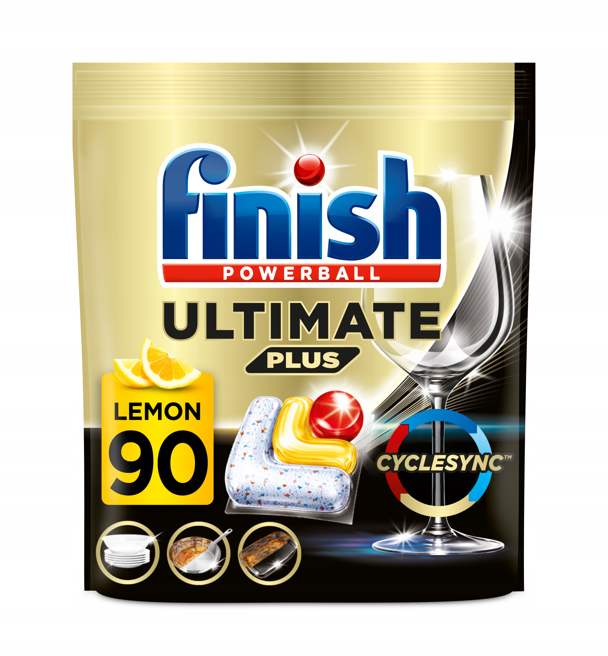 Капсули для посудомийної машини FINISH Ultimate Plus 90 лимон