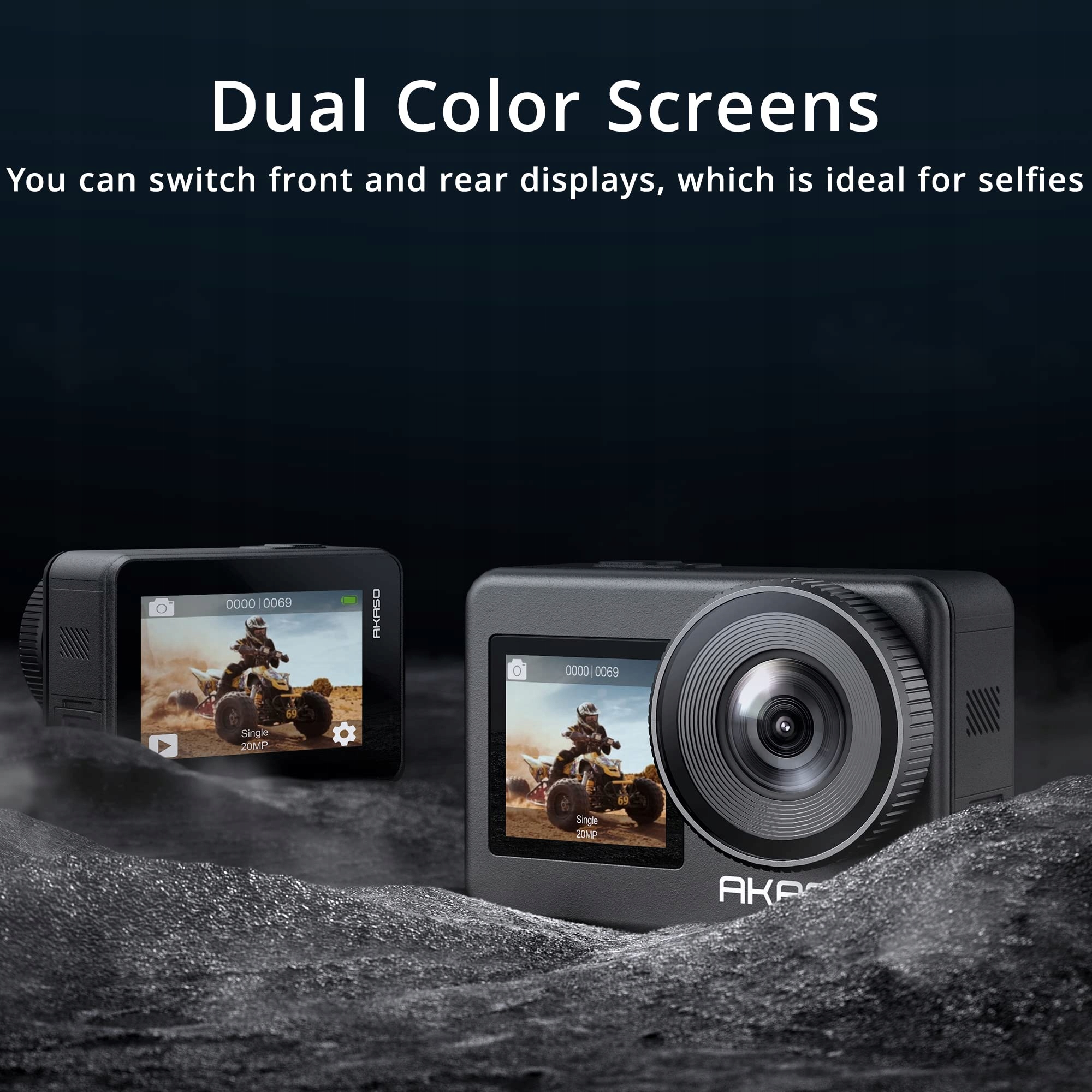 AKASO Brave 7 4K Kamera 30FPS 64GB microSDXC 20MP WiFi Wodoodporna — miniatura 2
