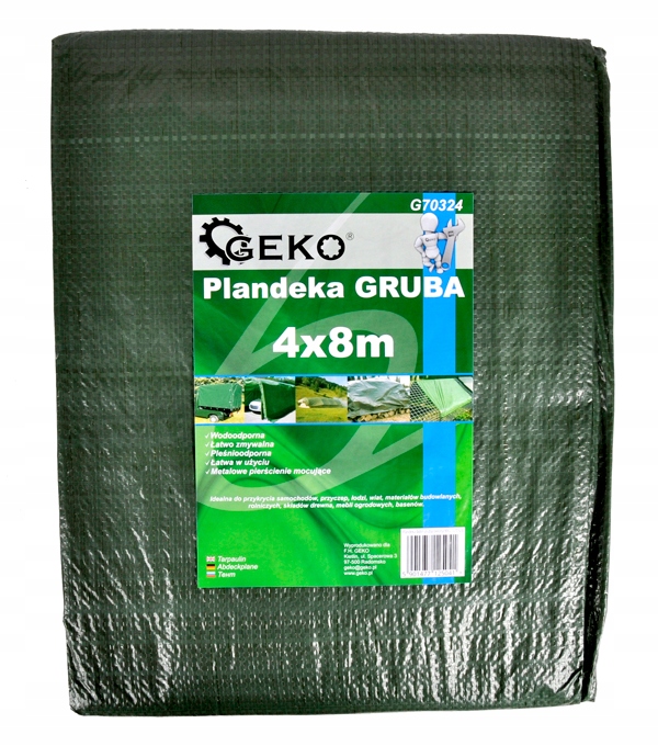 

Plandeka 2x3m zielona gruba jakość 90g
