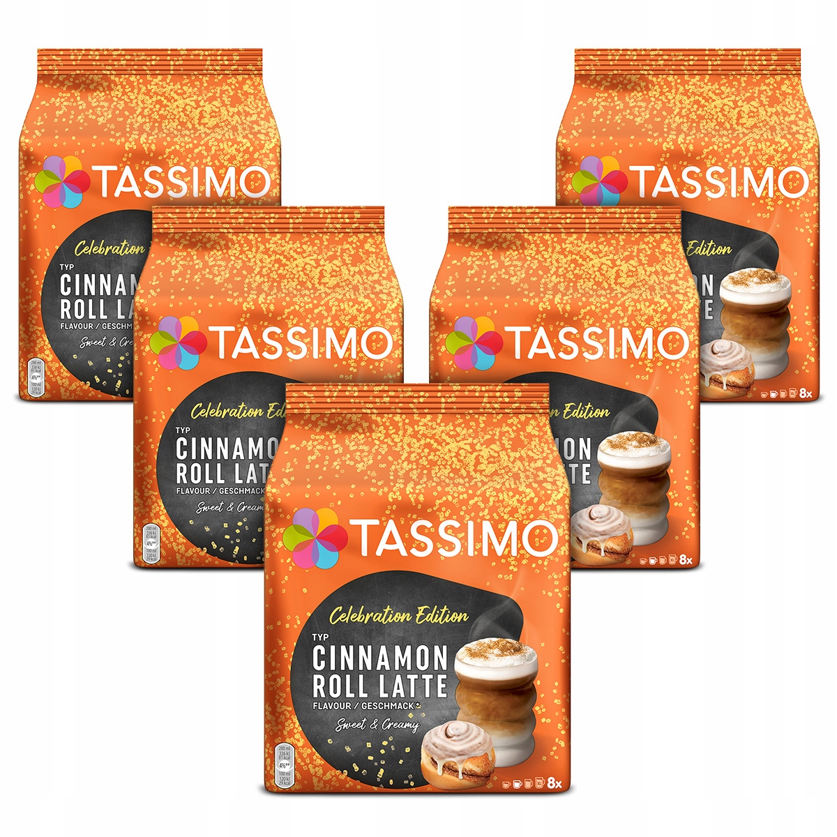 Kapsułki Tassimo Cinnamon Roll Latte 5 opakowania