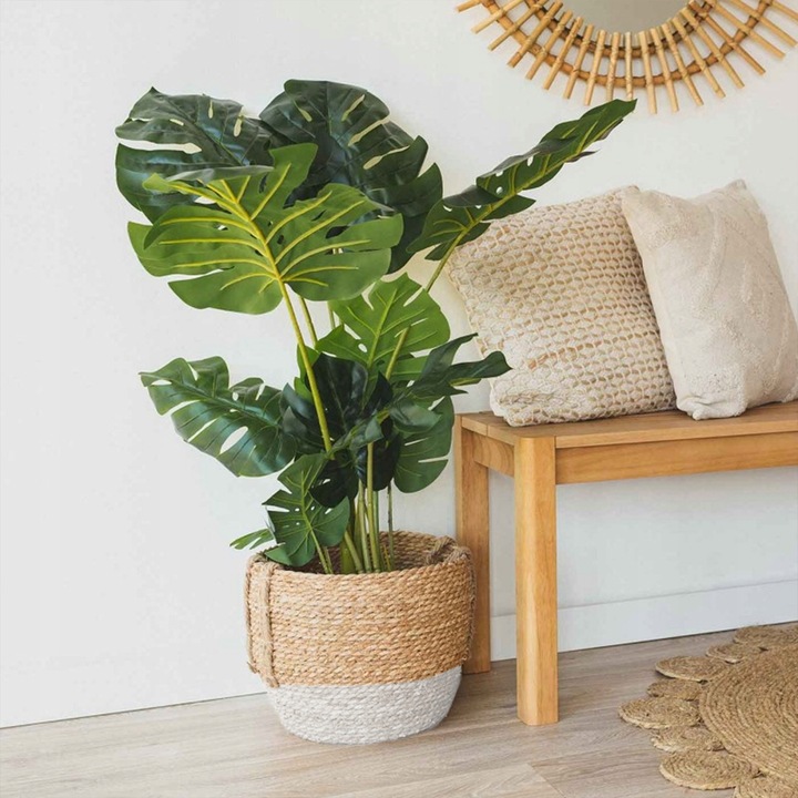 OSŁONKA NA DONICE KOSZE PLECIONE NATURAL BOHO X2 Marka Tutumi