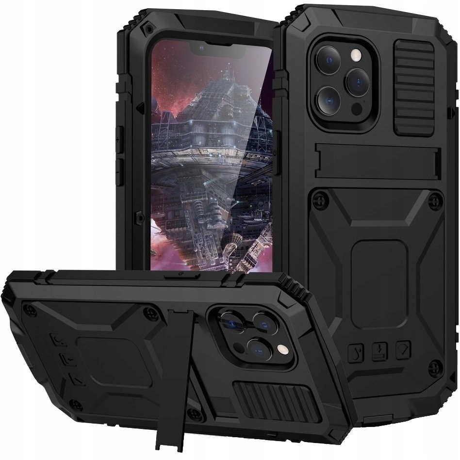 R-just Armored Pouzdro Sklo pro iPhone 12 Pro Max, pouzdro kryt