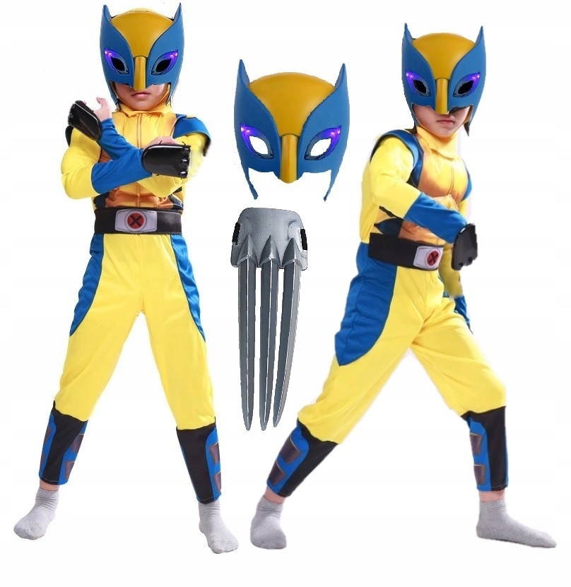 

Strój Przebranie Wolverine Maska Pazury 122/128