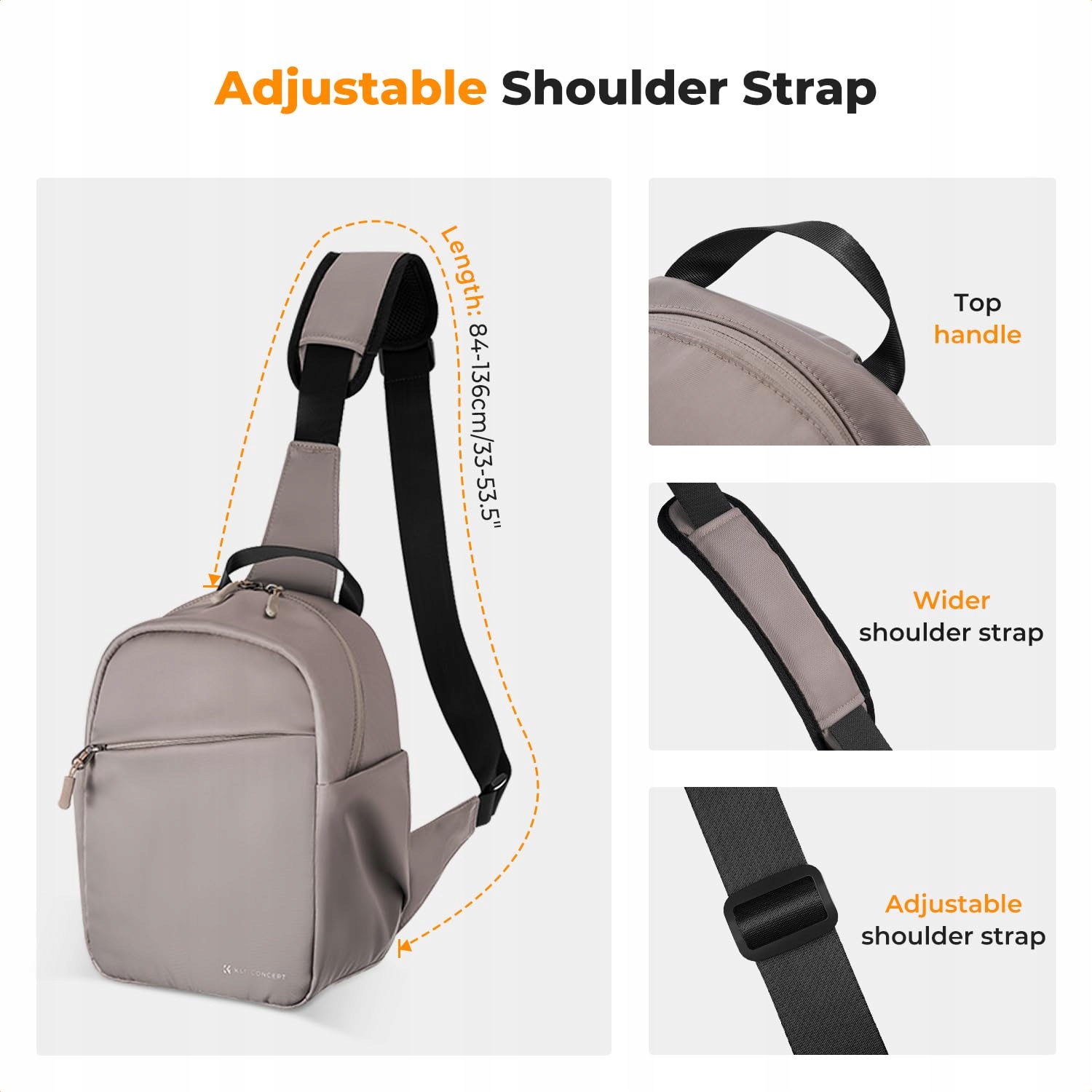 K&F CONCEPT Torba Na Aparat Wodoodporna Regulowany Pasek Na Ramię DSLR — miniatura 5
