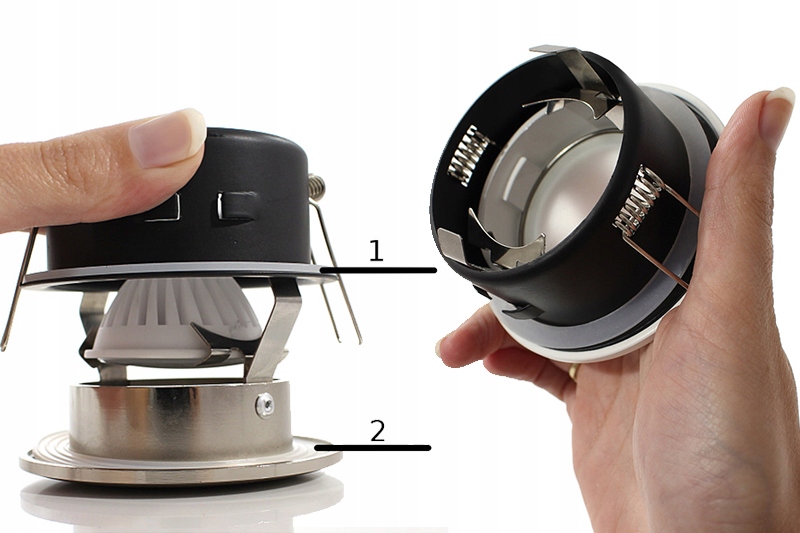 Oprawa HALOGENOWA IP64 oczko LED z gniazdem GU10 Maksymalna moc pojedynczego źródła światła 50 W