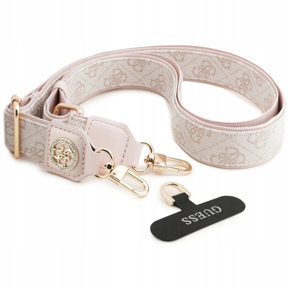 Guess Strap Tether 4G Strass pasek do telefonu, poliuretanowa, 1,5 różowy