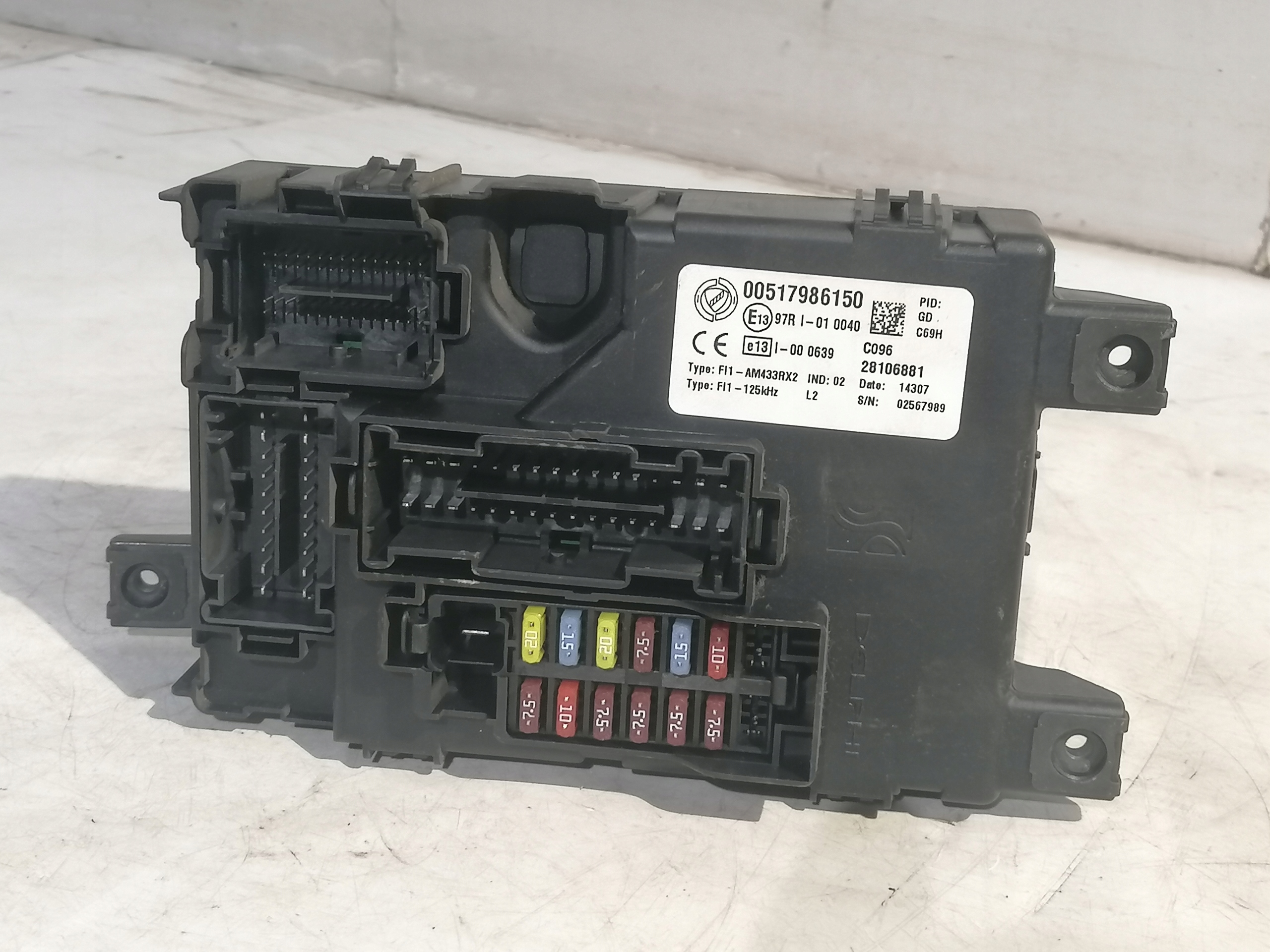 Fiat Grande Punto compartment module BSI 00517986150