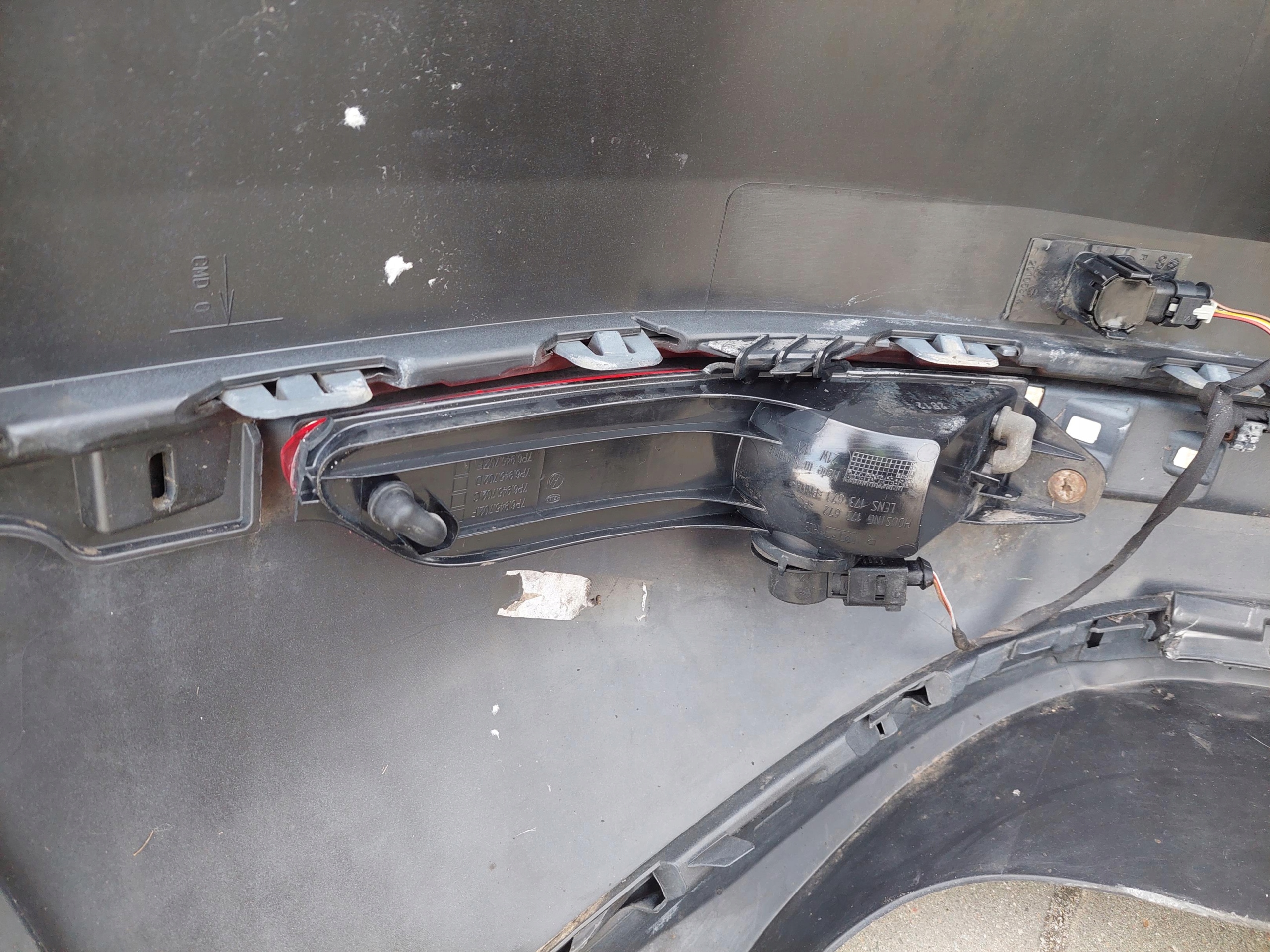bumper rear part rear complete PDC VW TOUAREG II 2 7P 041