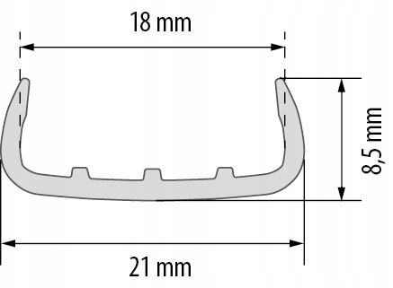 Profil meblowy 18mm Wenge Afrykański 2,6m Marka Cezar