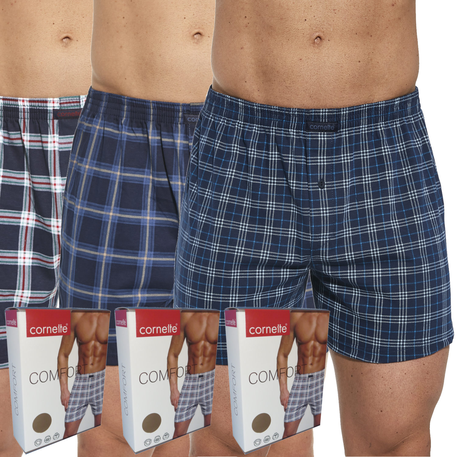 

Cornette bokserki Comfort luźne szorty 3 pak 3 szt