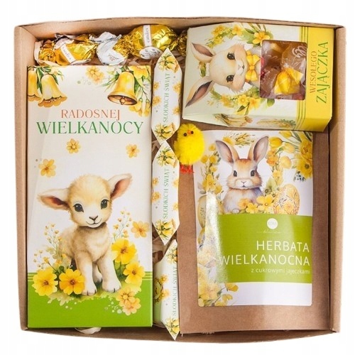 Levně Dárek Set Dárkový Koš na Velikonoce čaj