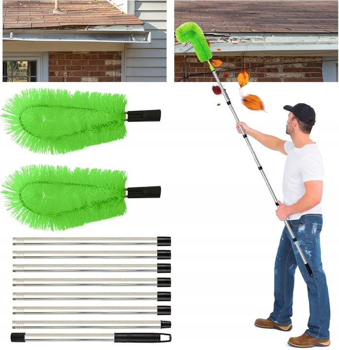 Levně Teleskopický Kartáč 310 CM Na Okapy, Ocelový, Na Čištění Sněhového Listí