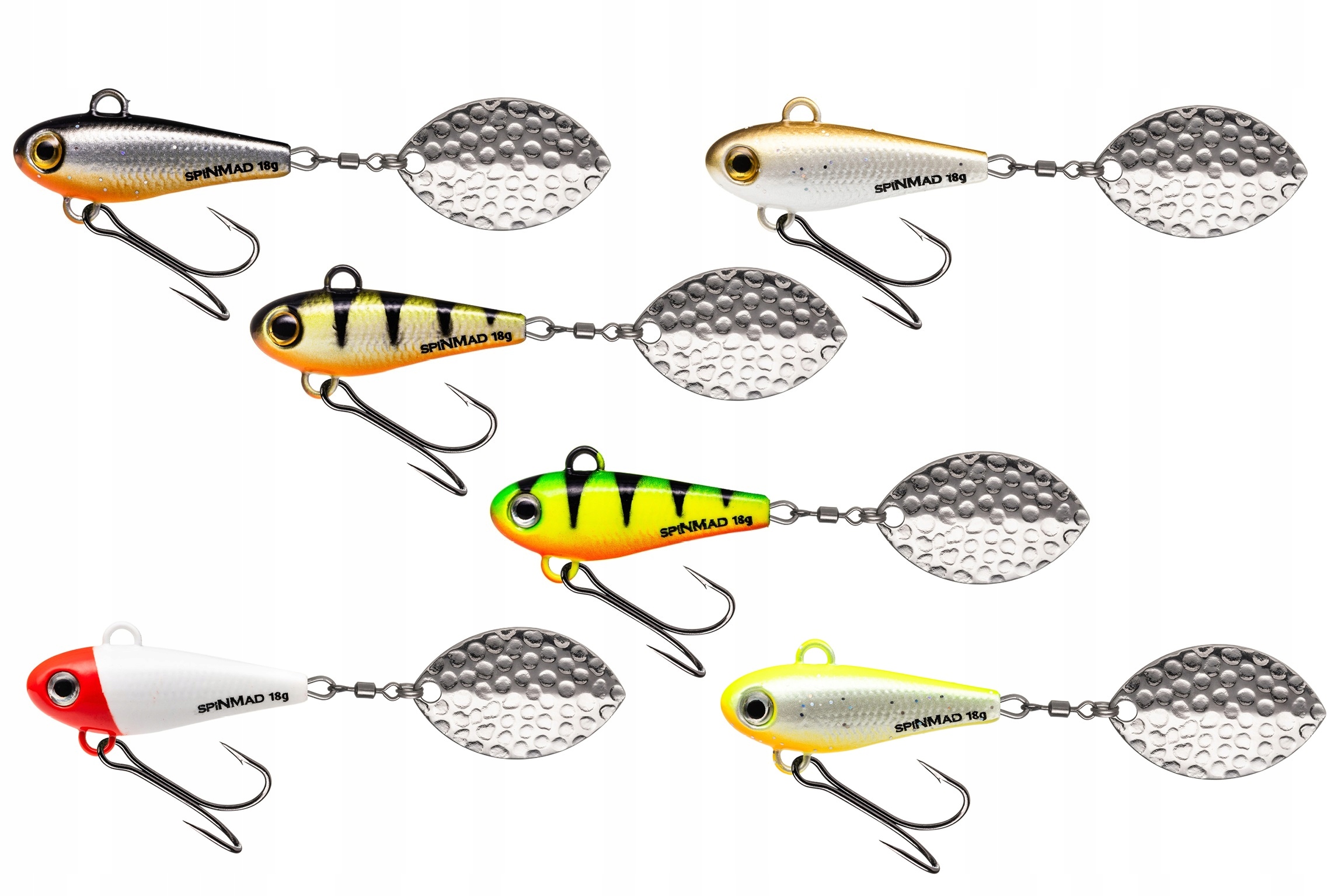 6 X Rotační Třpytka Jag 18gr s.CC Box Na Okouni