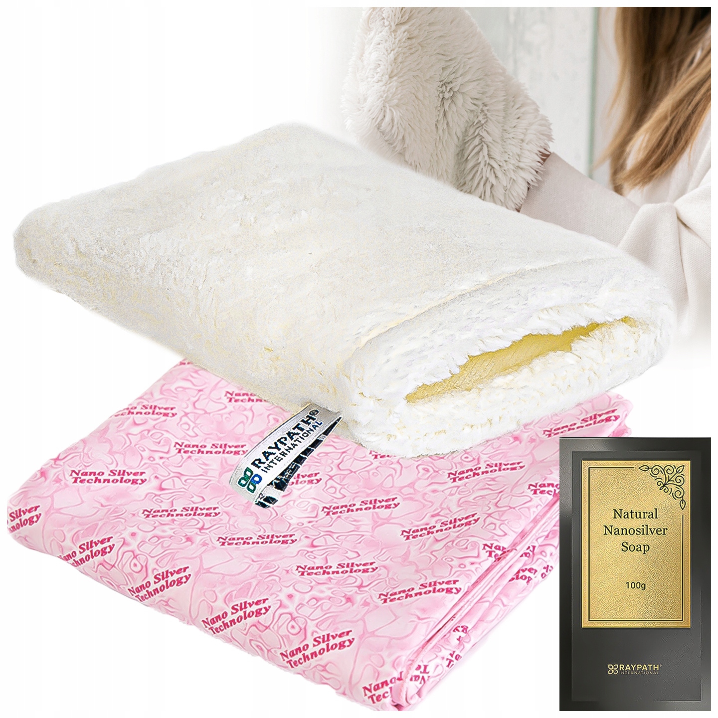 Univerzální sada Rukavice M Sunbeam Bílé mýdlo 100 g Raypath