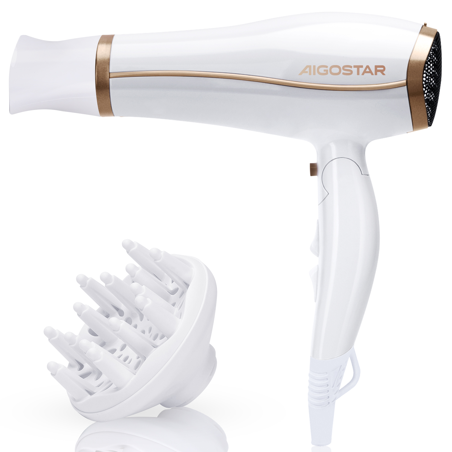 Suszarka Do Włosów Z Jonizacją Dyfuzorem Składana 2200W Aigostar Luna