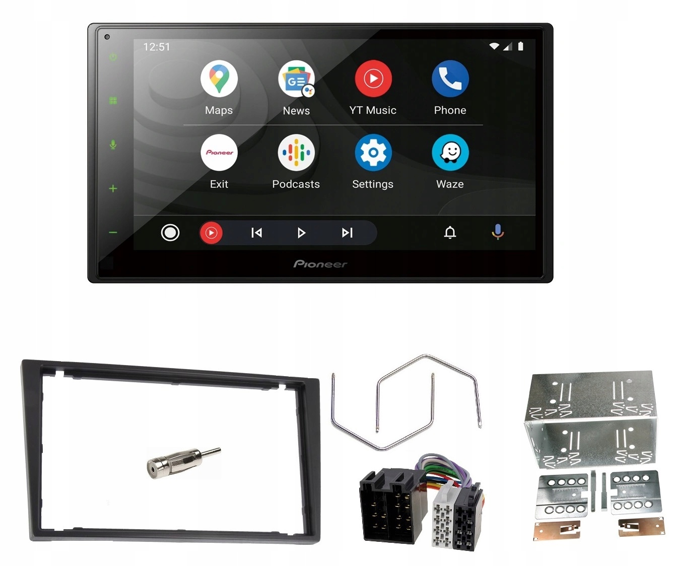 Autorádio Pioneer SPH-DA160DAB Bluetooth CarPlay Opel Meriva rámček