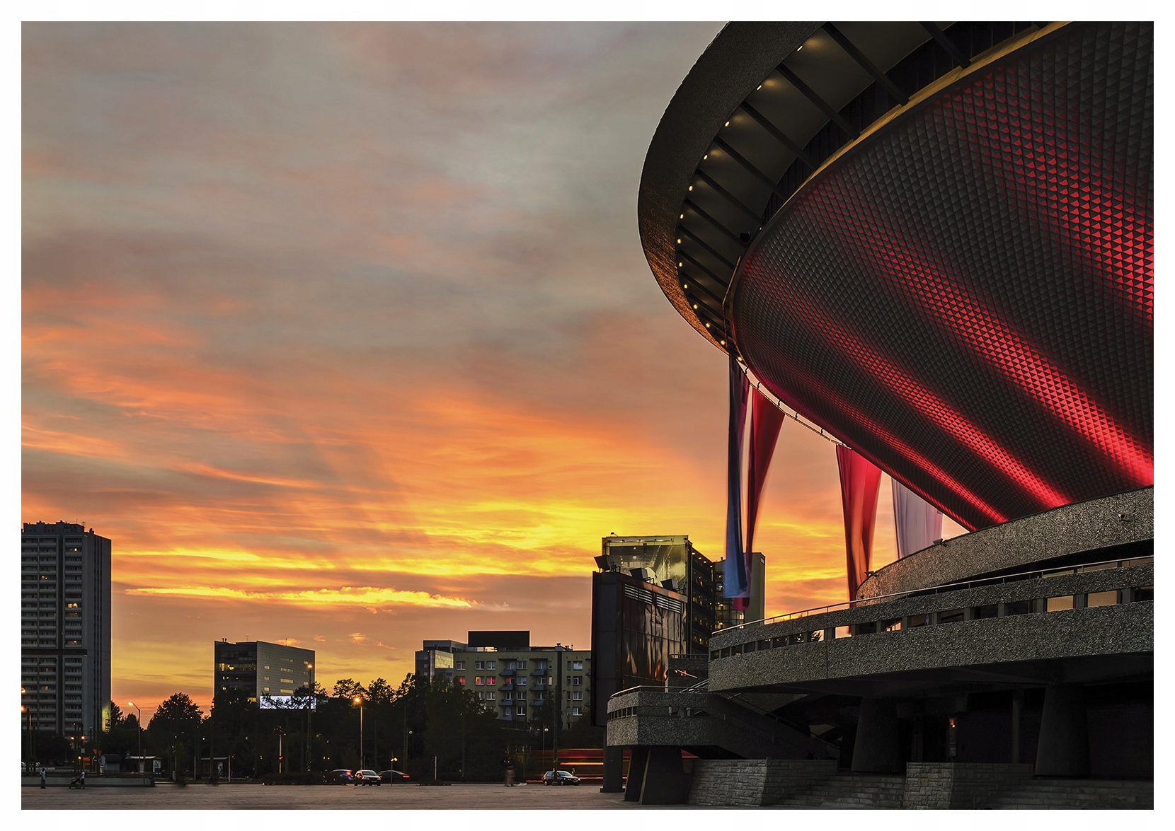 Fototapeta Stadion Západ Slunce Město Aréna Architektura 368x254 lepidlo