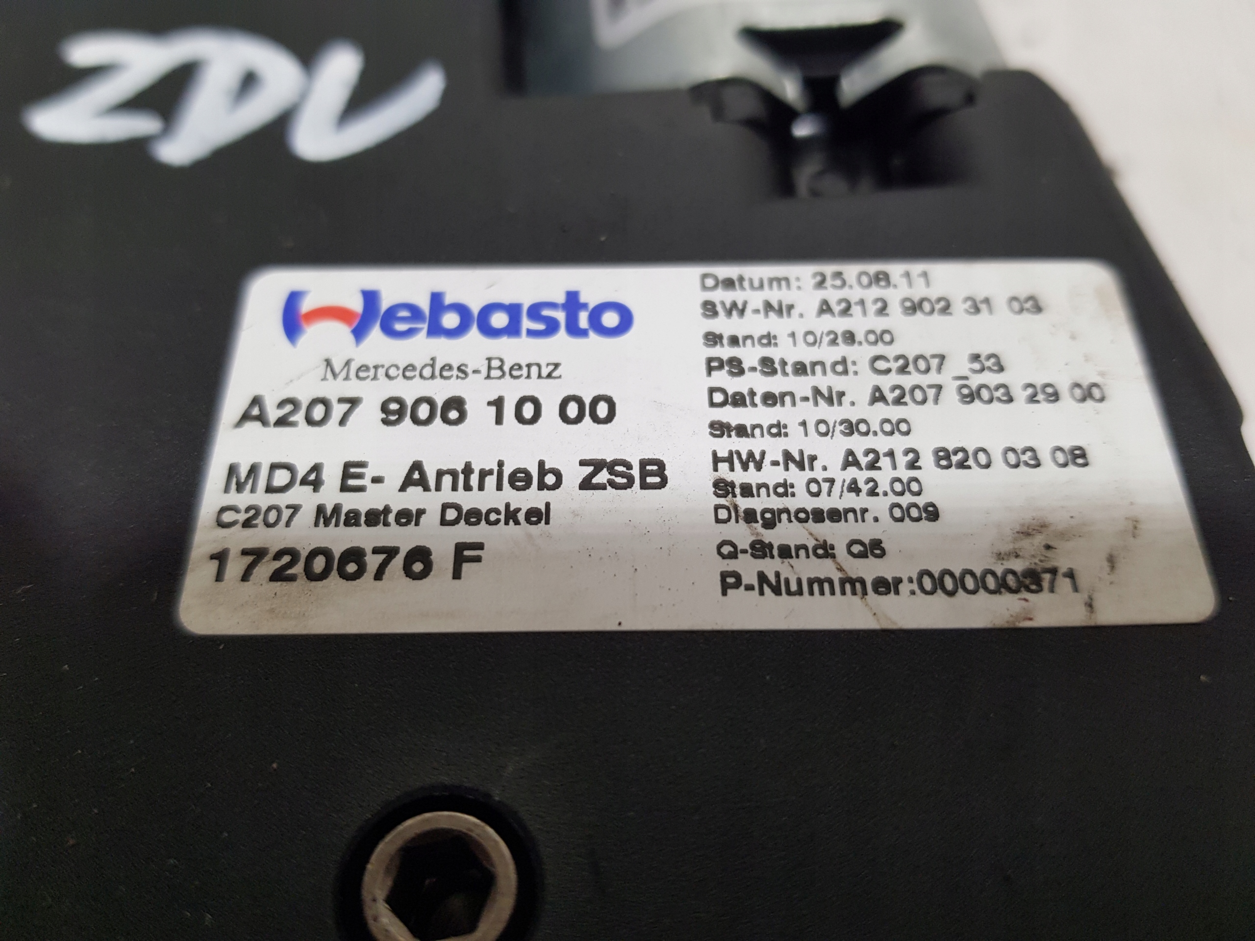 Motor Schiebedach MERCEDES W207 2079061000