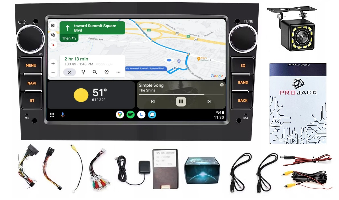 Gps Navigace Apel Astra H 2004-2009 Usb Wifi Bt Carplay 6/128GB