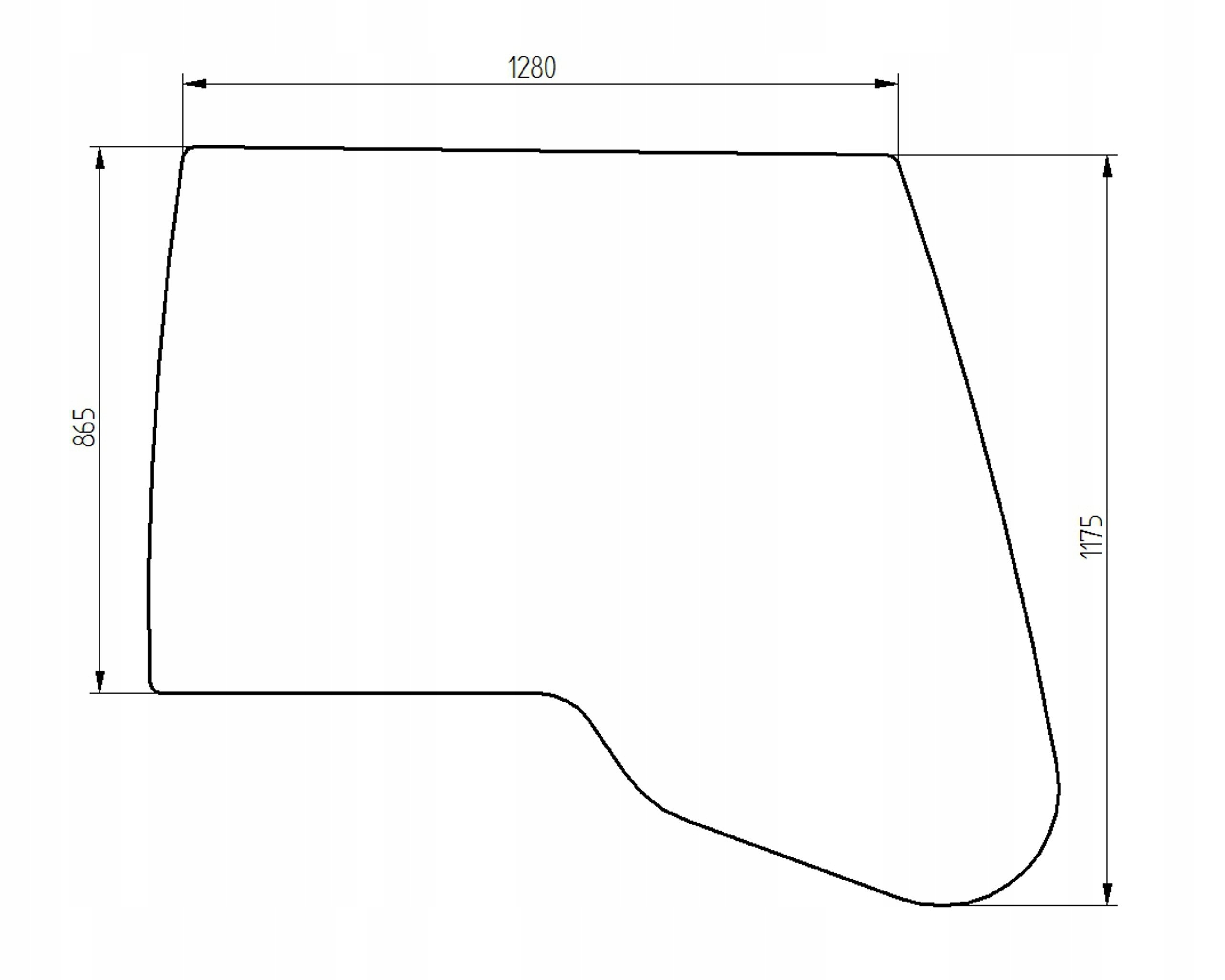 sklo bagr Liebherr boční pravý 7030316