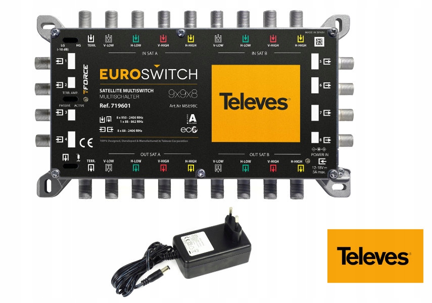 Multiswitch 9 8 Televes Euroswitch 9x9x8