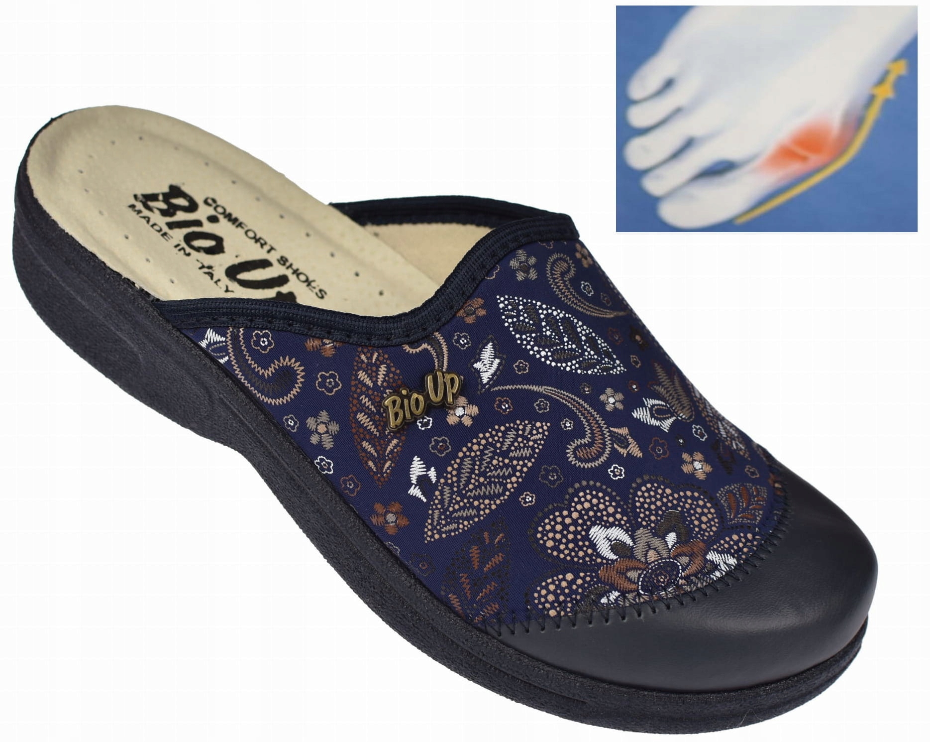 Sandále na zdravotní halušky pantofle lycra komfort 453 Nv vel 36