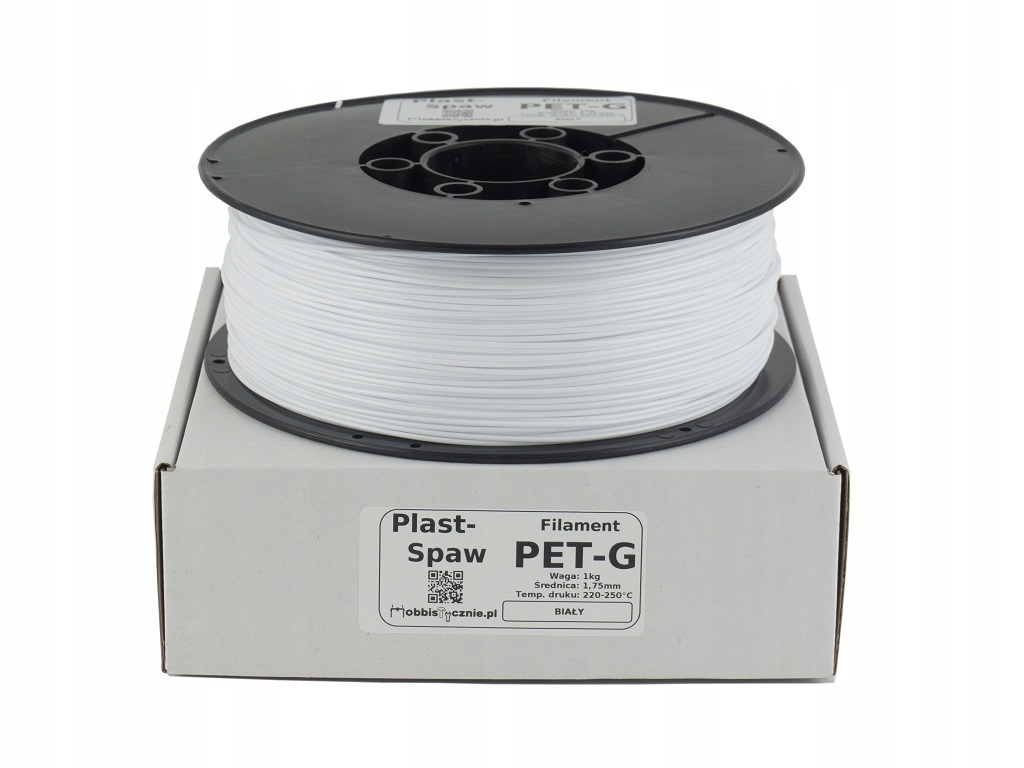 

Filament Pet-g Biały White Plast-Spaw 1kg 1,75mm