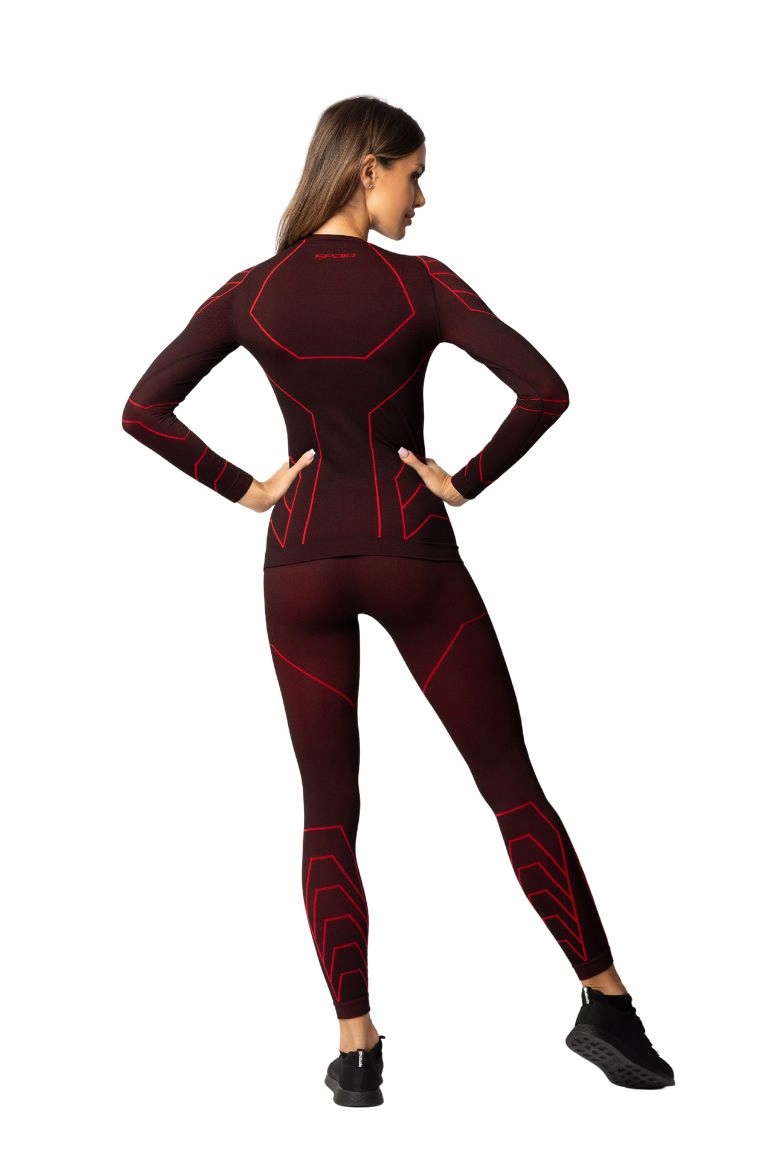 Koszulka termoaktywna długi rękaw SPAIO Rapid motocykl damska czerwona L Rozmiar L