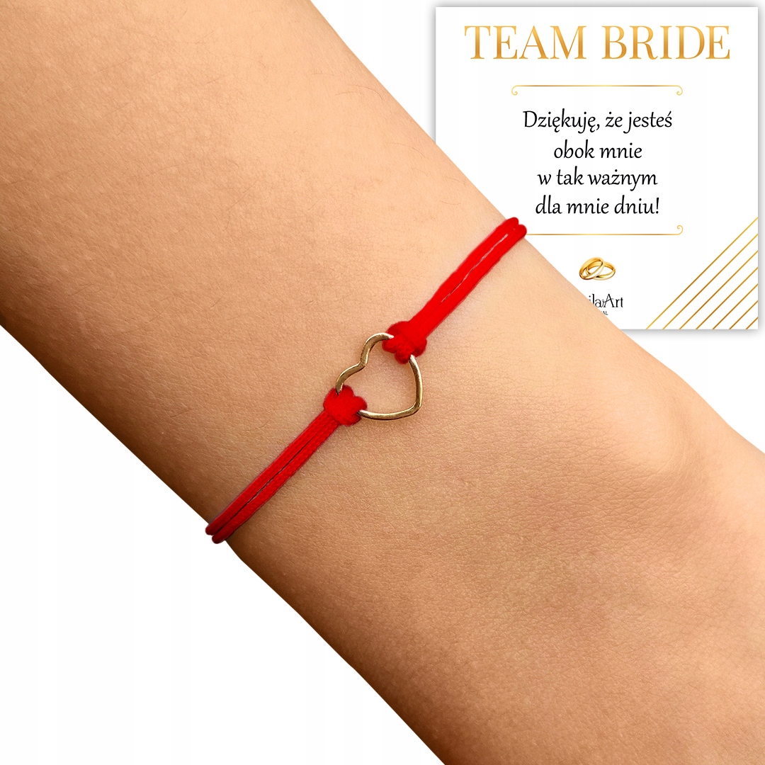 Náramek Na Rozlučka Se Svobodou Srdce Zlatá Čelenka Team Bride Červená