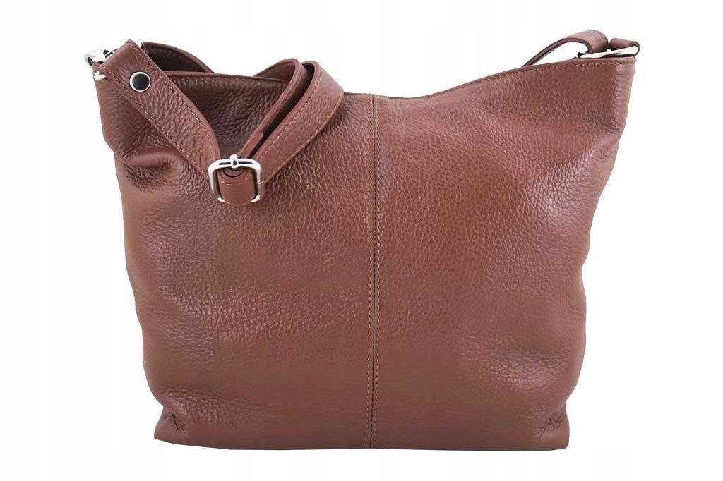 Dámská kožená shopper kabelka Barberini's Hnědá