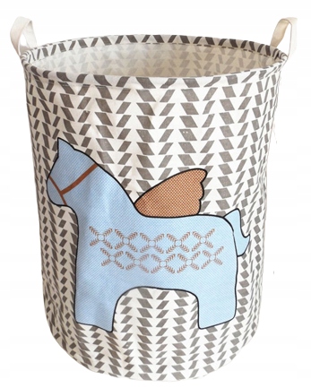 POJEMNIK KOSZ WOREK NA ZABAWKI WZORY BARYŁKI KOŃ