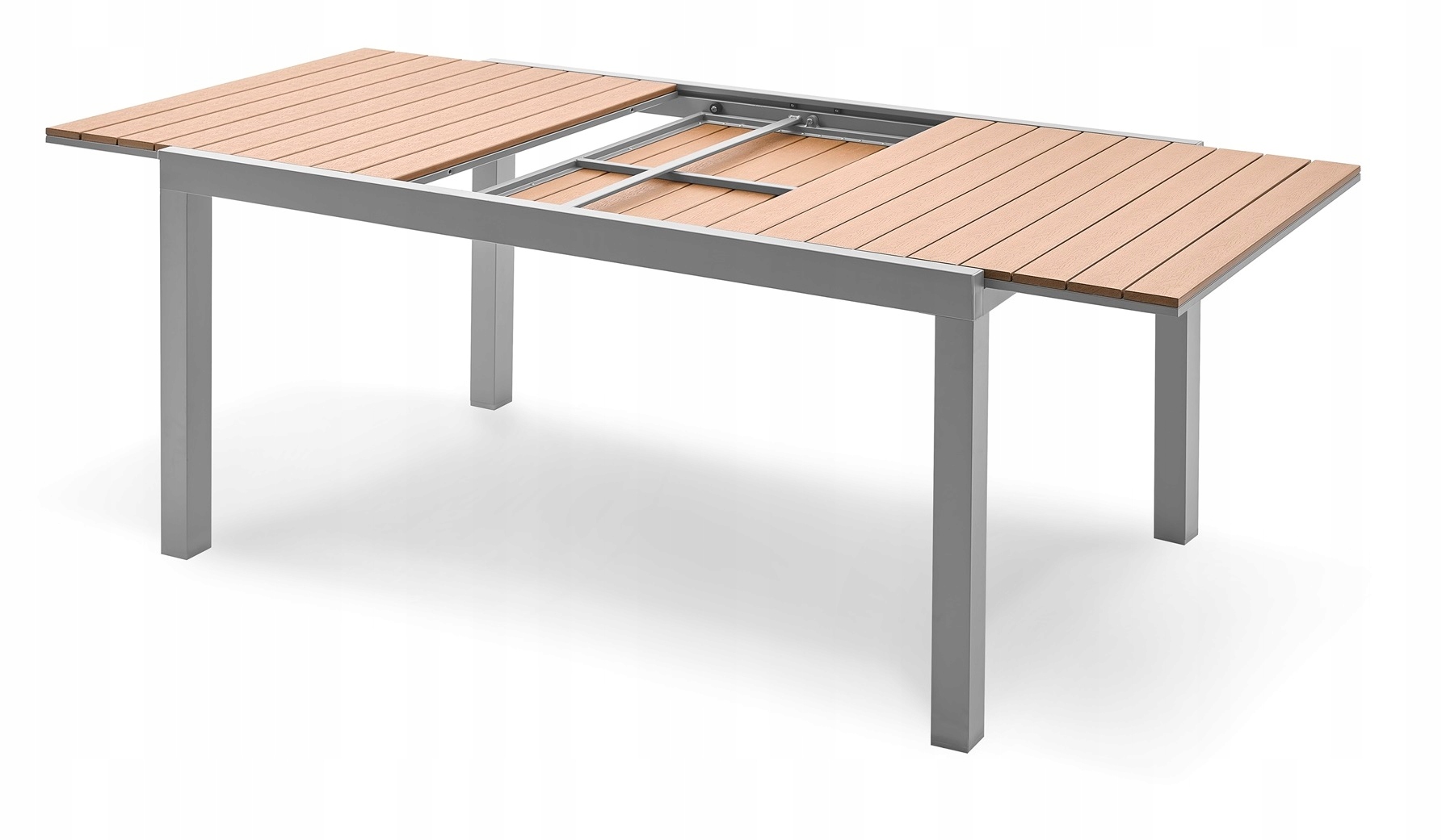 Zestaw ogrodowy MEBLE 8+1 POLYWOOD DESKA 150-200cm Materiał dominujący metal