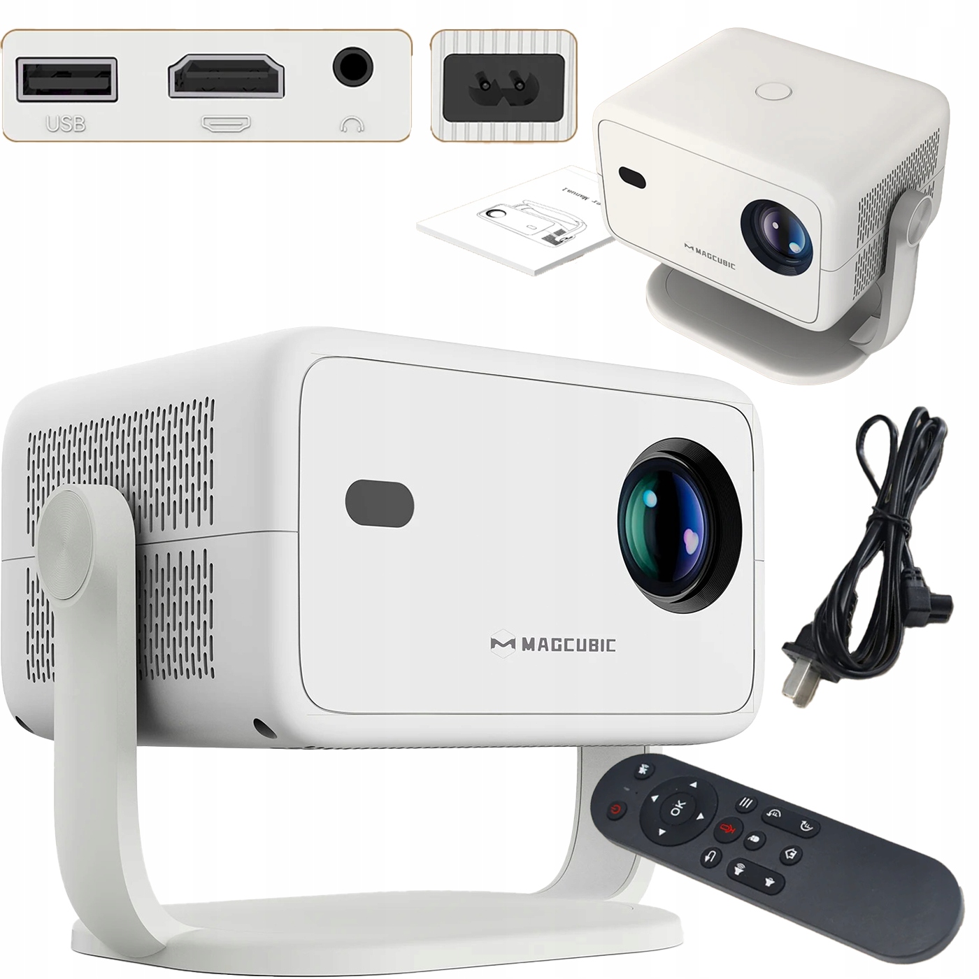 Projektor Android 11 Prenosný 1080P 650ANSI WiFi6 BT5.2 4K Dom Ogr Hádzanie