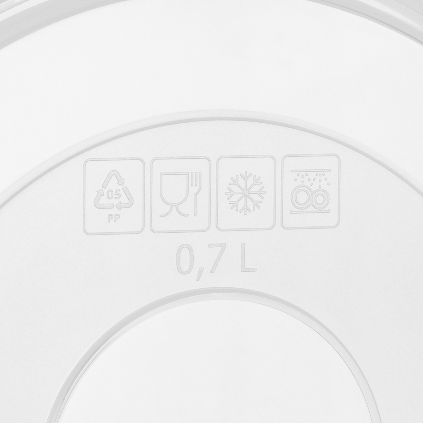 MISECZKA MISKA KUCHENNA PLASTIKOWA DO ŻYWNOŚCI Z POKRYWKĄ 0,7L 14CM MALINOW Materiał plastik