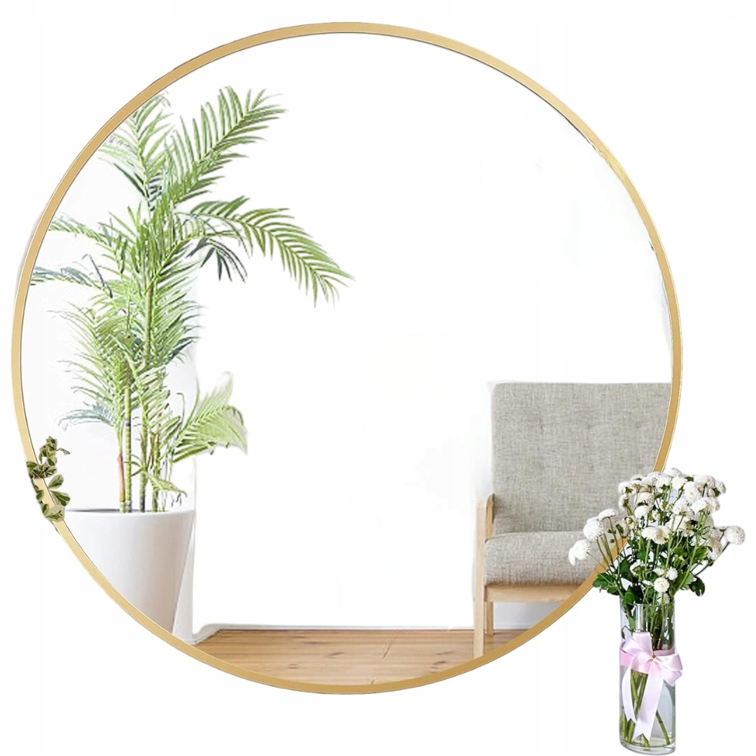 Kúpeľňové Zrkadlo Okrúhle Dotykové 50 CM Nástenné Zenida Rám Predsieň 3V1