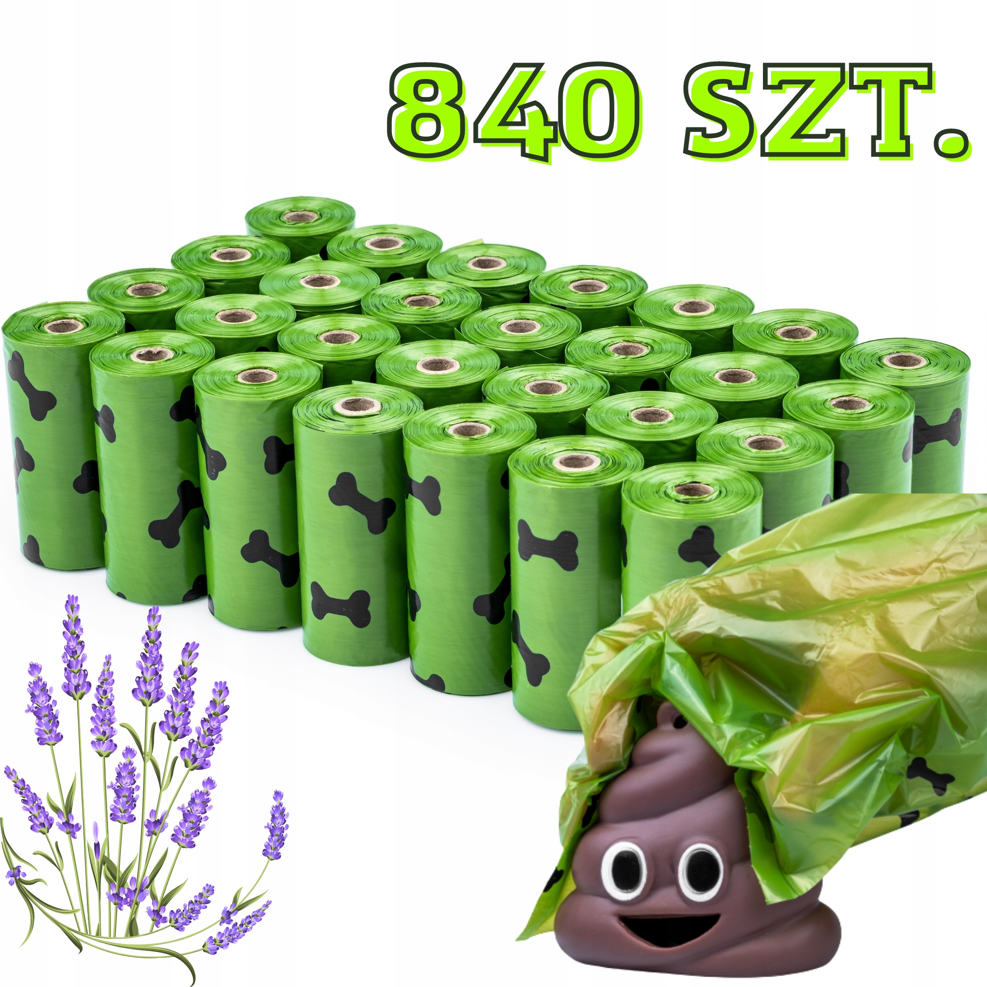 Levně Biologicky Odbouratelné Sáčky na psí exkrementy 840 ks