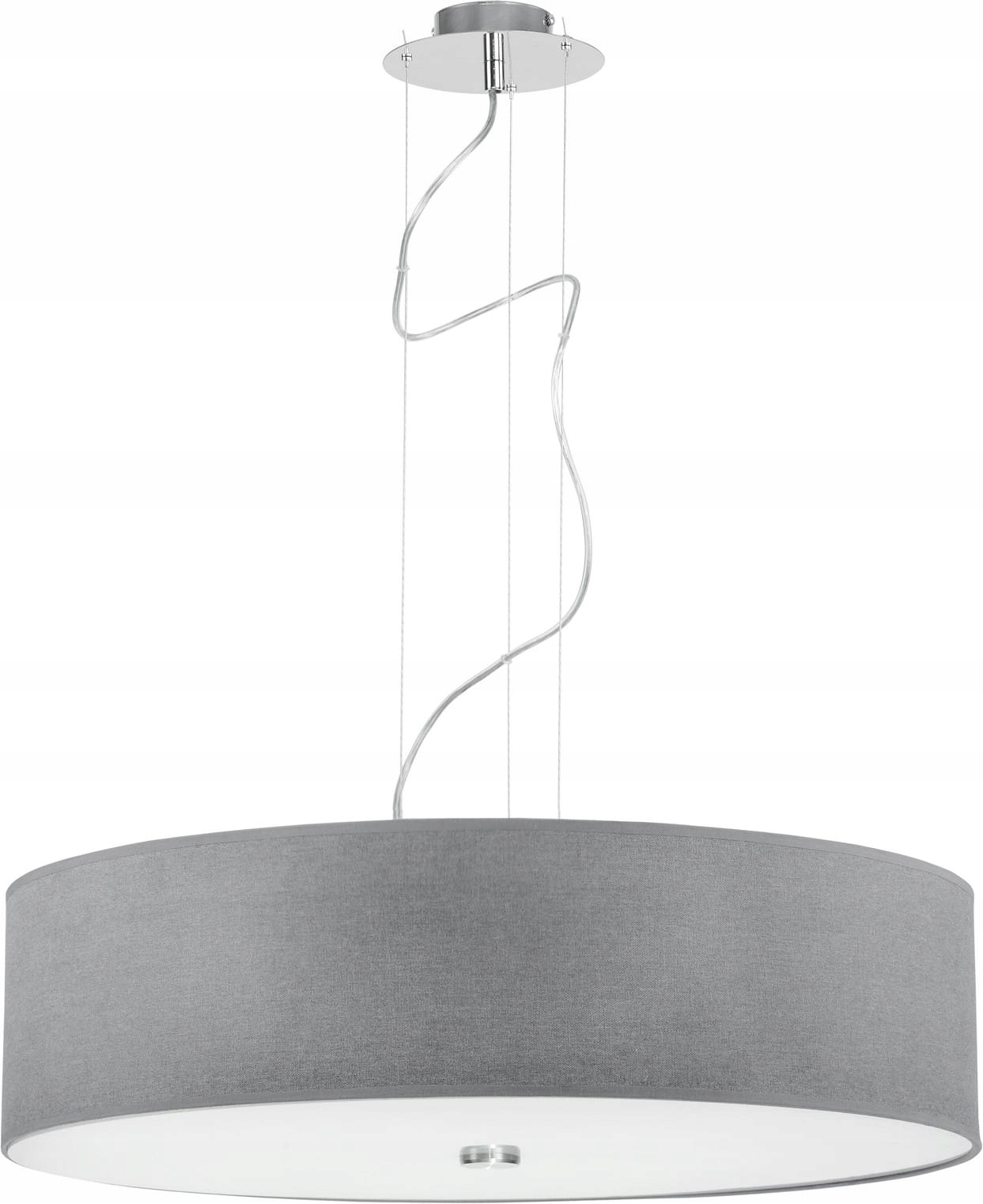 Lampa Wisząca Nowodvorski Viviane 3x E27 60 W Szara Tkanina Salon Kuchnia
