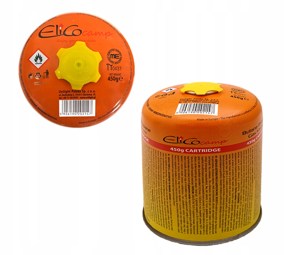 

Nabój kartusz gaz Elico do kuchenki palnika 450g