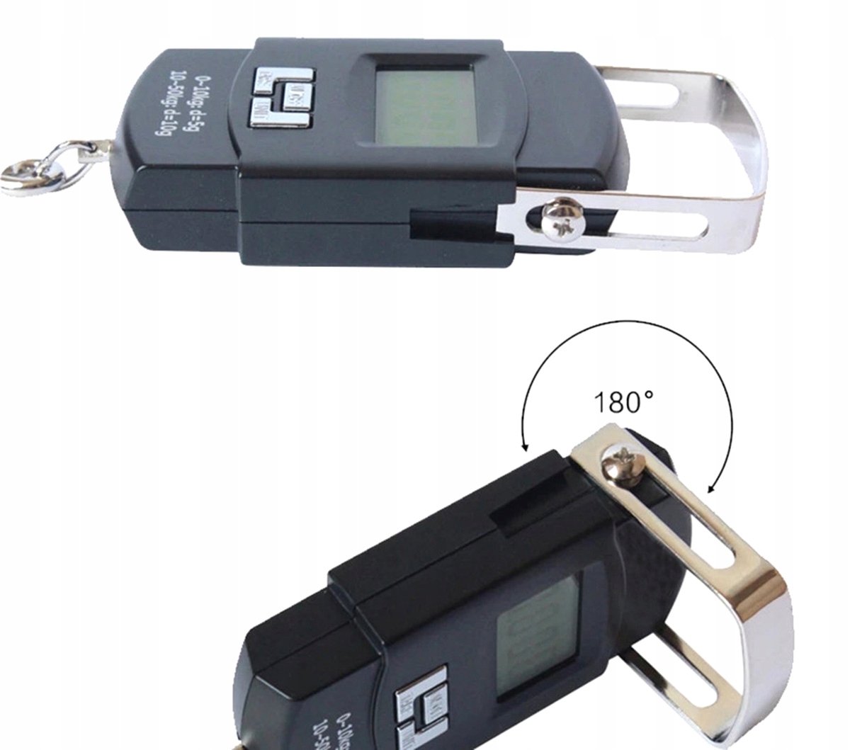 WAGA BAGAŻOWA LOTNICZA TURYSTYCZNA PODRÓŻNA KIESZONKOWA LCD 50KG HAK AG199B Model AG199B