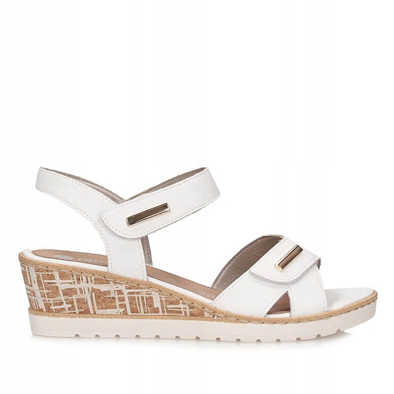 Dámské sandály Remonte R6266-80 bílé s koženým podpatkem