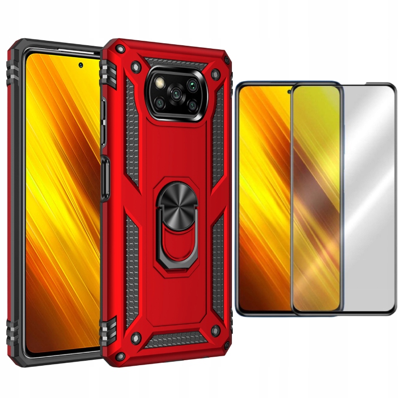 

Etui Pancerne Ring Nx Do Poco X3 Nfc + Szkło