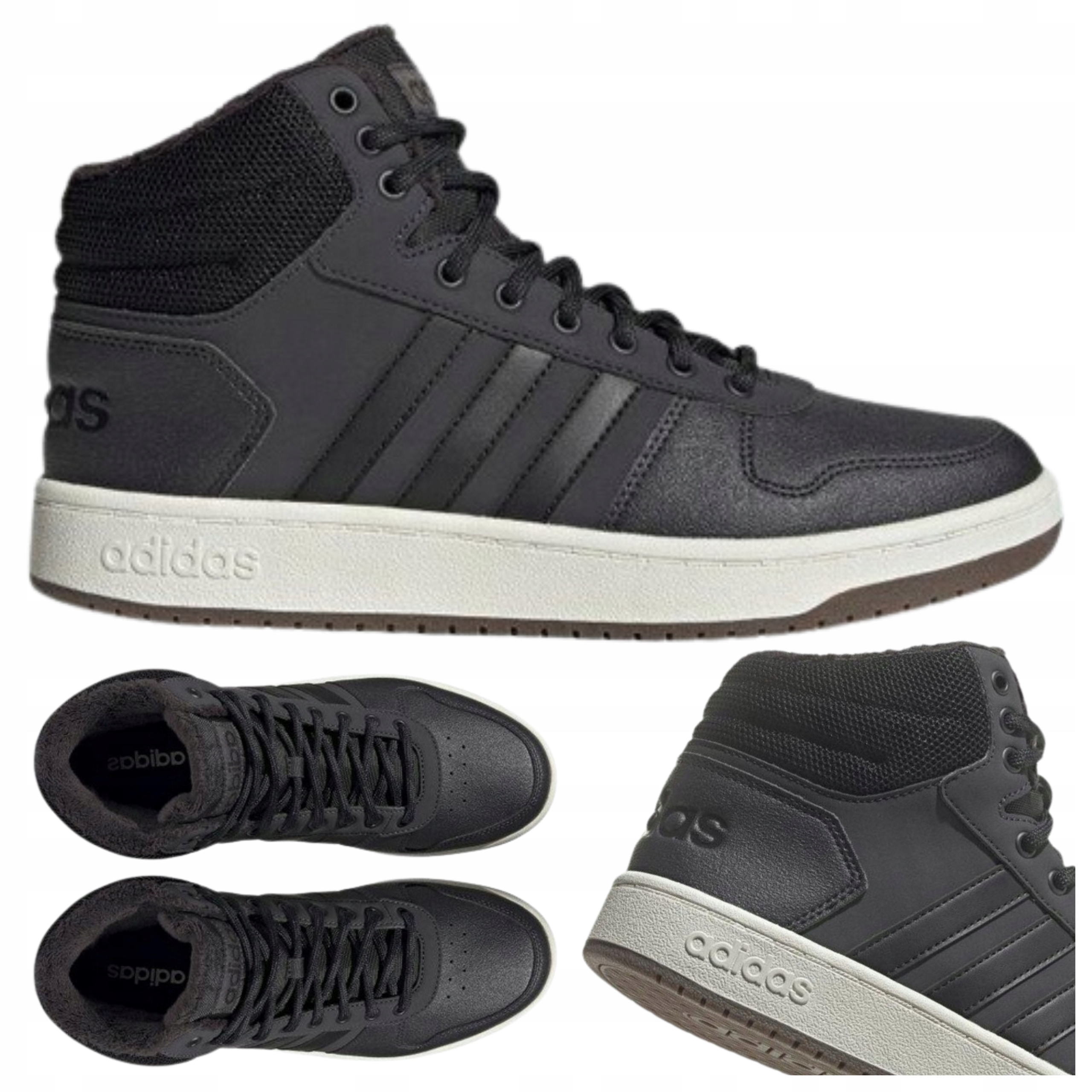 Pánské Sportovní Vysoké Zateplené Boty Adidas Hoops GZ7959 vel. 45 1/3