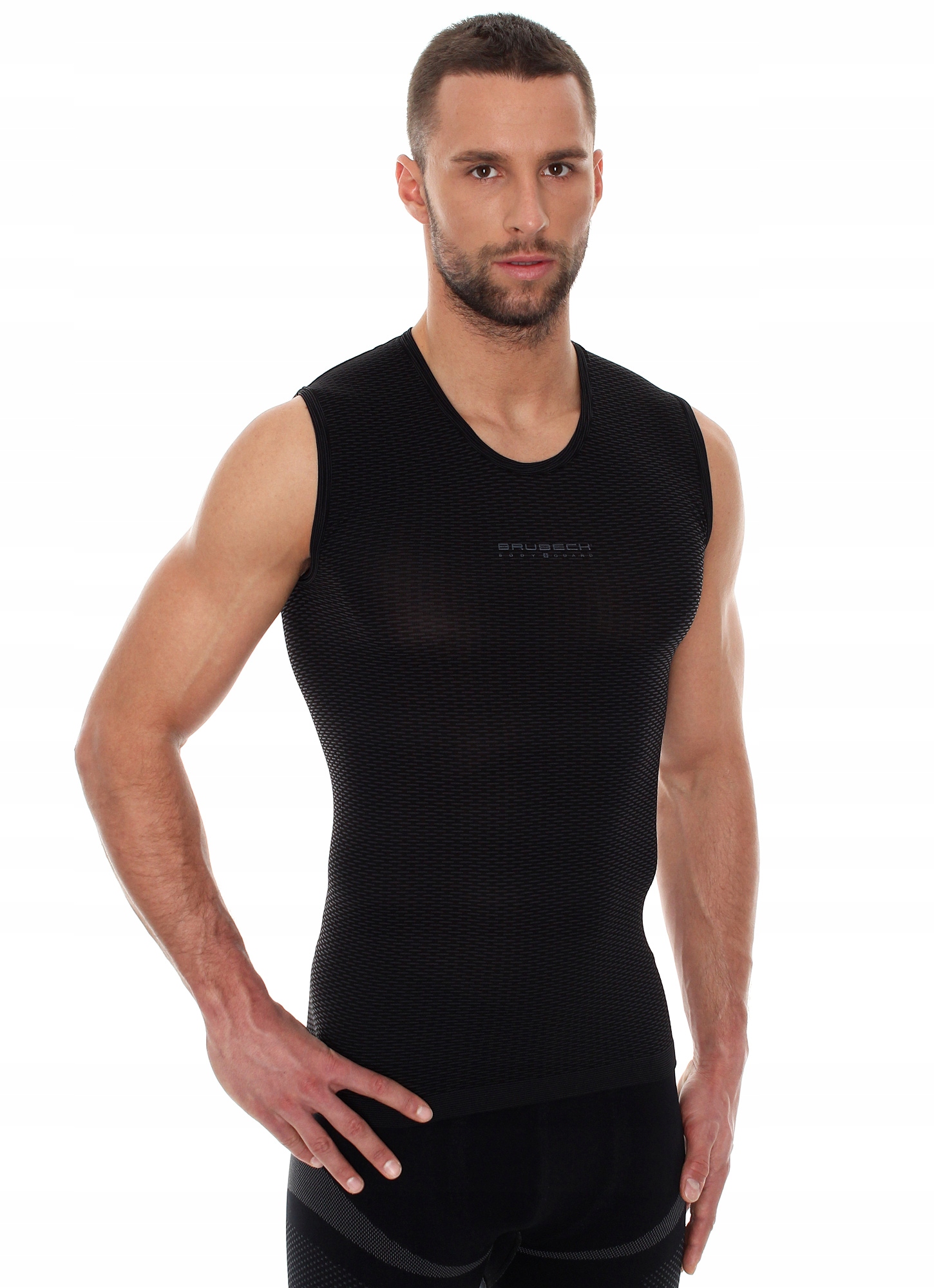 BRUBECK BASE LAYER KOSZULKA TERMOAKTYWNA UNISEX BEZRĘKAWNIK POTÓWKA XXL Rękaw bez rękawów