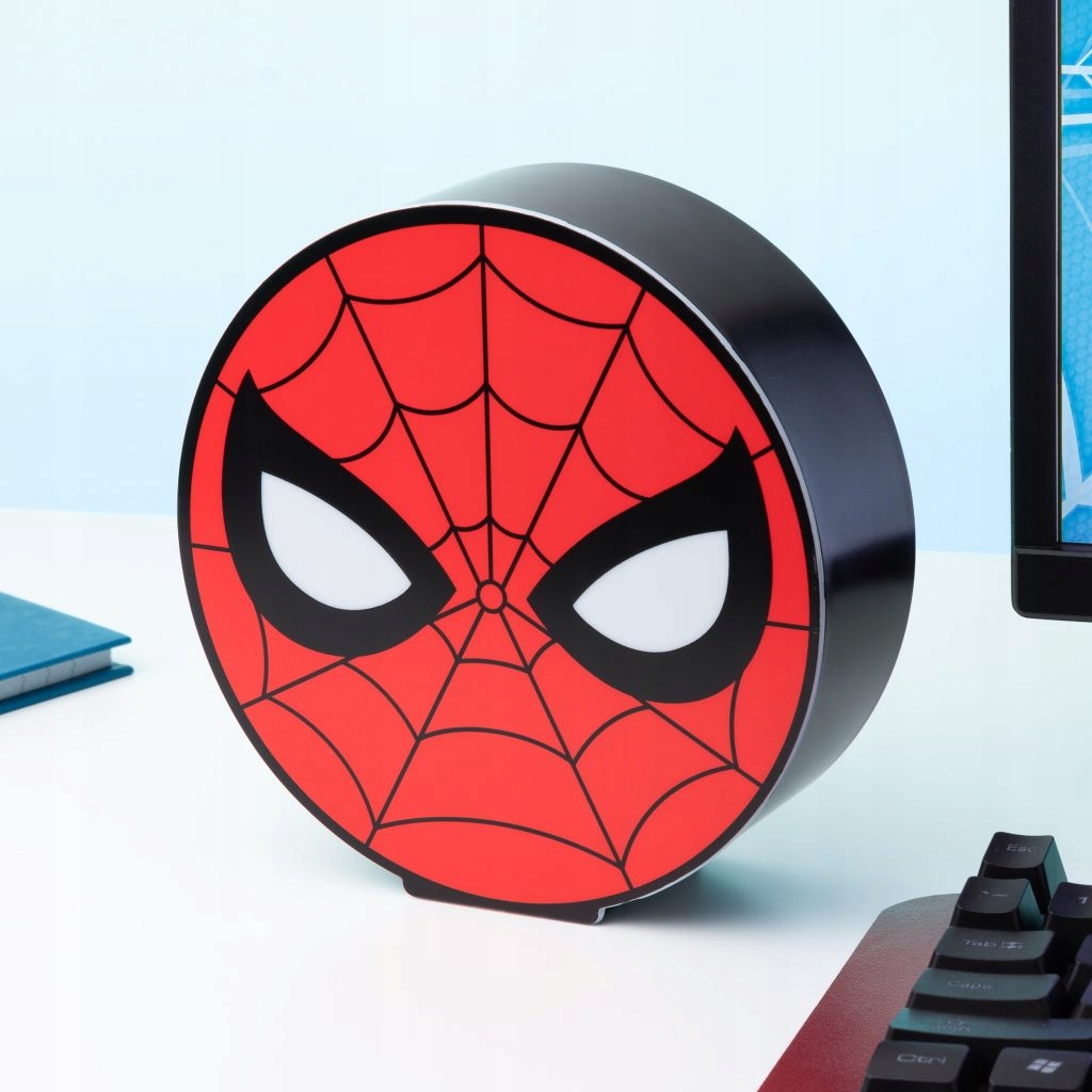 LAMPKA MARVEL SPIDERMAN 16CM MASKA / SPIDER-MAN Zasilanie bateryjne
