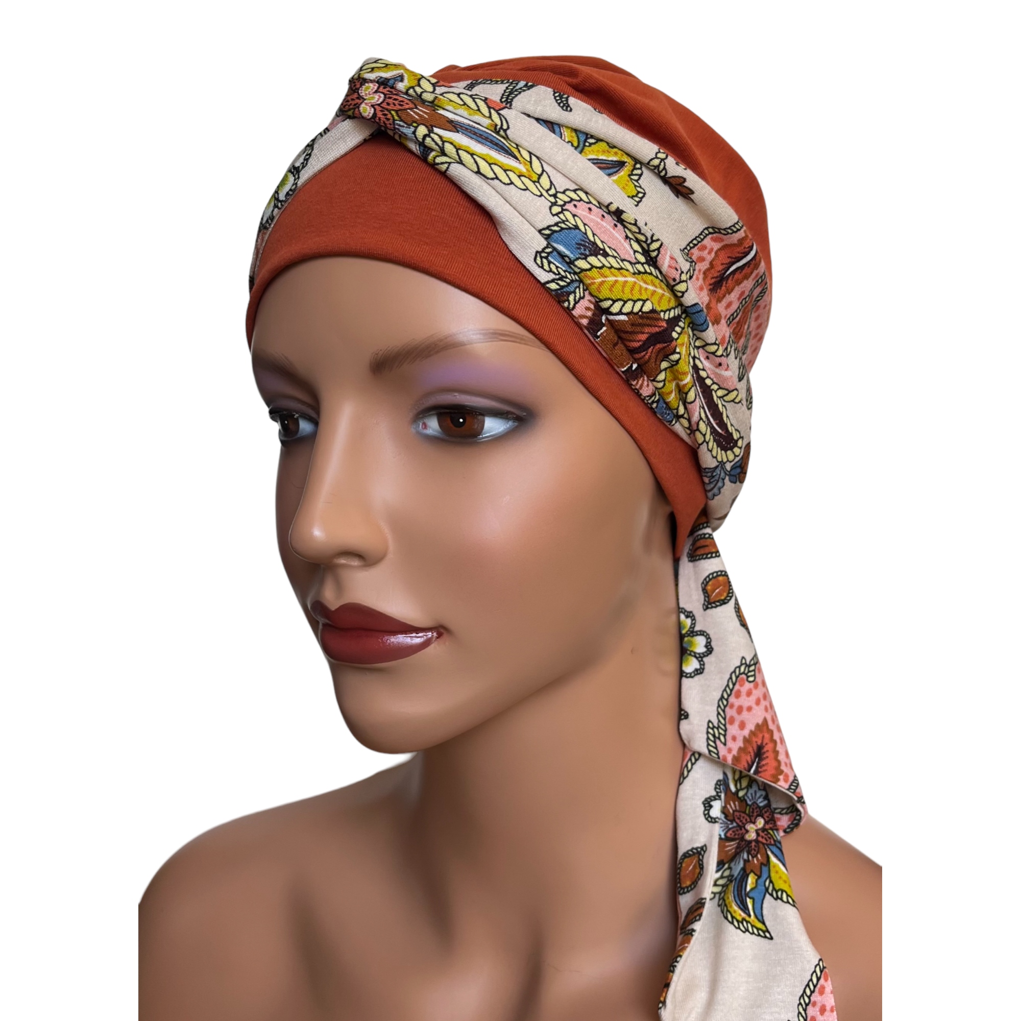 Turban damski Lena 056-355 z bambusa chusta miękka także po chemioterapii